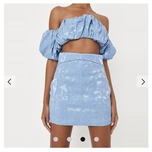 Missguided BLACK Jacquard mini skirt